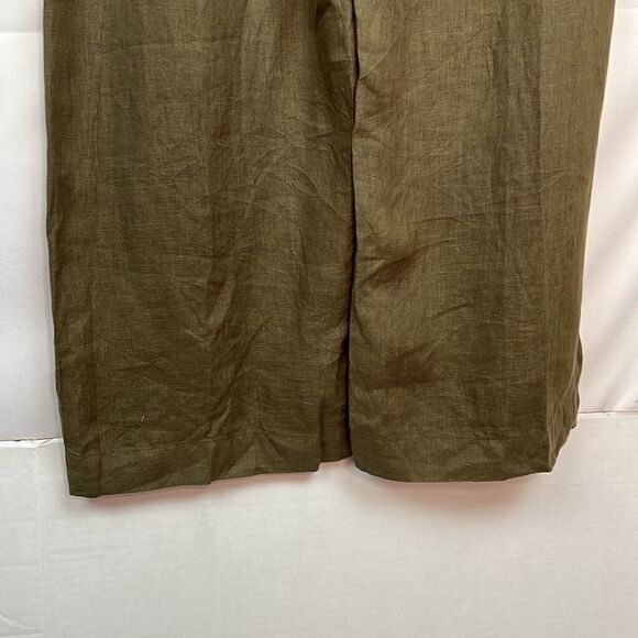 Mila Olive Green linen pull on pants size XS NWOT - Picture 9 of 13